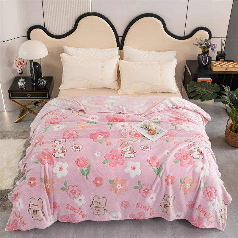 Afralia™ Snowflake Velvet Sofa Cover: Soft Jacquard Flannel Blanket for Spring & Autumn