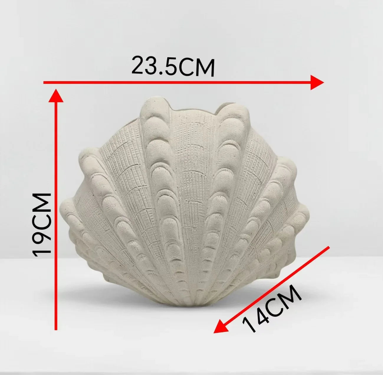 "Afralia™ Ceramic Clam Shell Vase for Home Decor and Terrarium Arrangements"