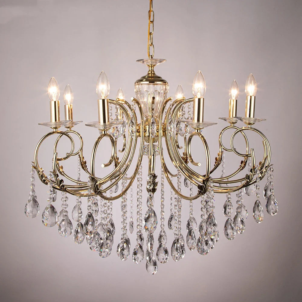 Afralia™ Crystal Chandelier Gold Chrom Nordic LED Luxury Lighting