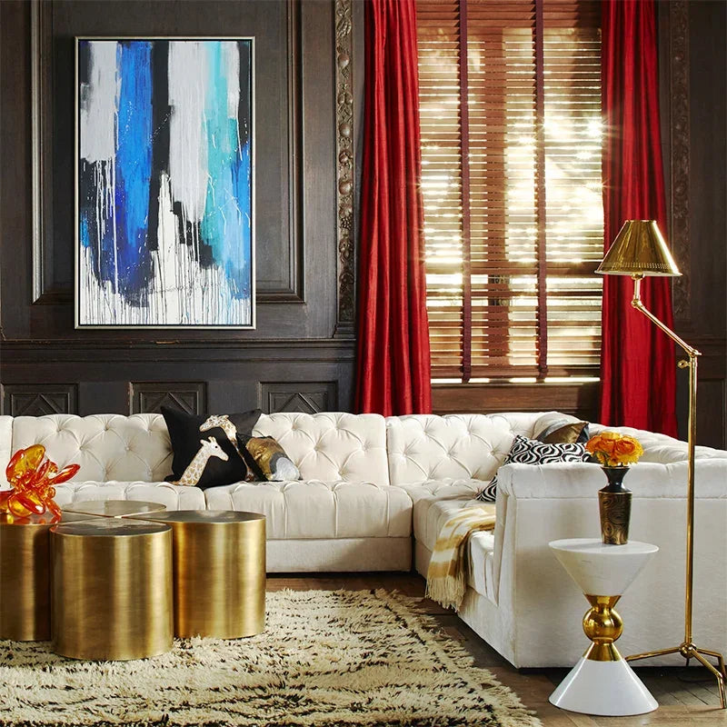 Afralia™ Nordic Modern Round Coffee Table Simple Creative Fashion Luxury Living Room Corner Tables