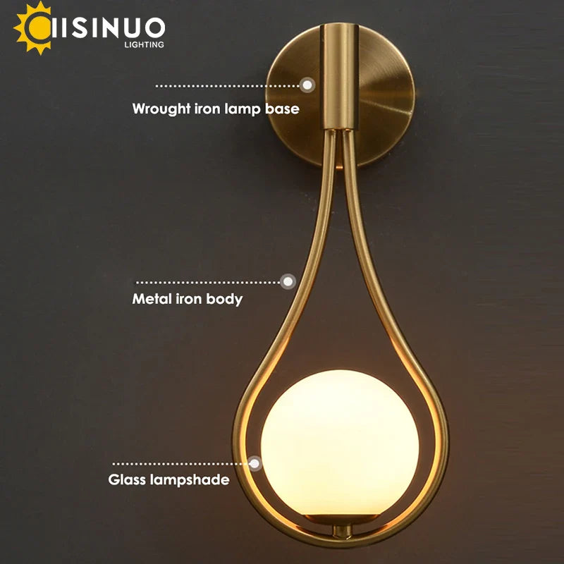 Afralia™ Gold G9 Wall Lamp Sconce - Nordic Style Lighting for Bedroom, Hallway, Study Area