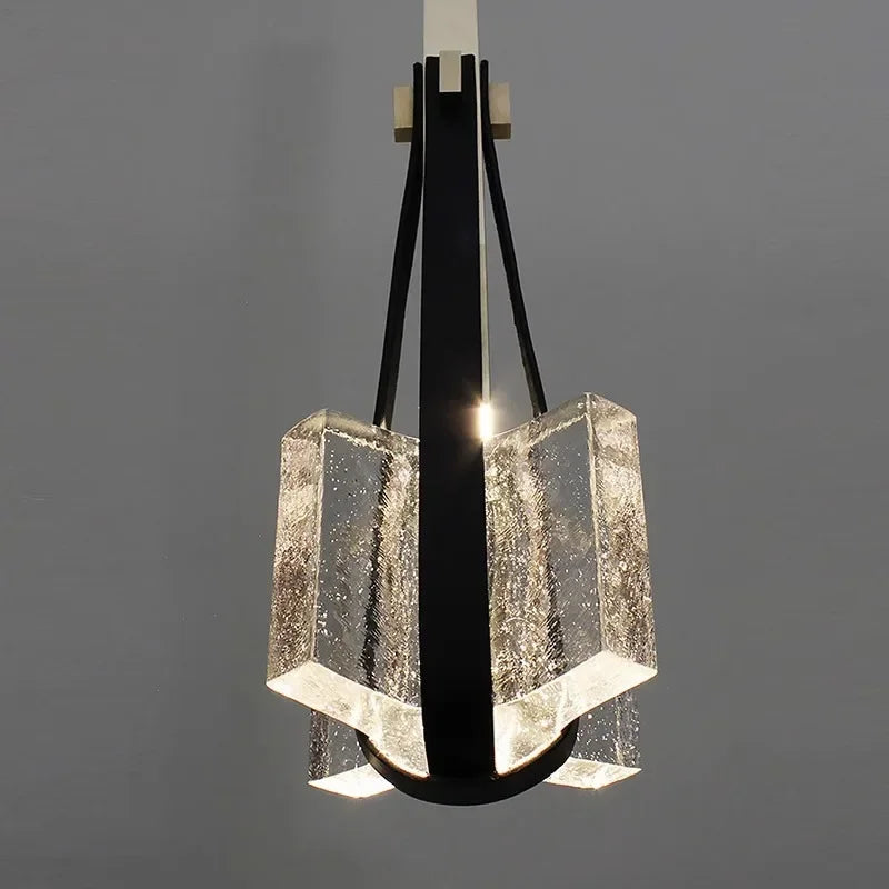 Afralia™ Clear White Resin Pendant Light: Height Adjustable for Bedroom, Dining Room, Kitchen.