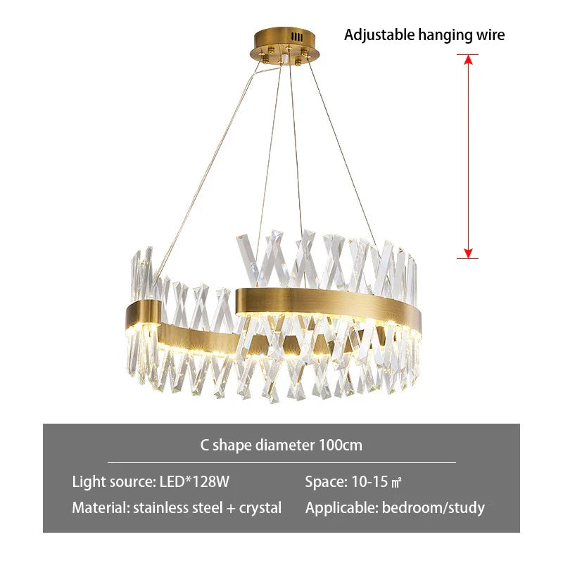 Afralia™ Gold Metal S Shape LED Pendant Lamp for Luxury Living, Bedroom, and Hotel