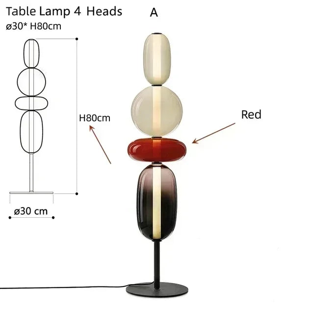 Afralia™ Glass Floor Lamp LED Table Light - Italian Design High Quality