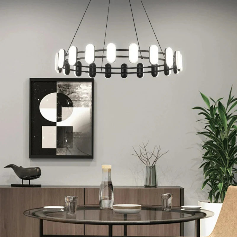 Afralia™ Modern Minimalist Round Pendant Light for Dining Living Room Bedroom Décor