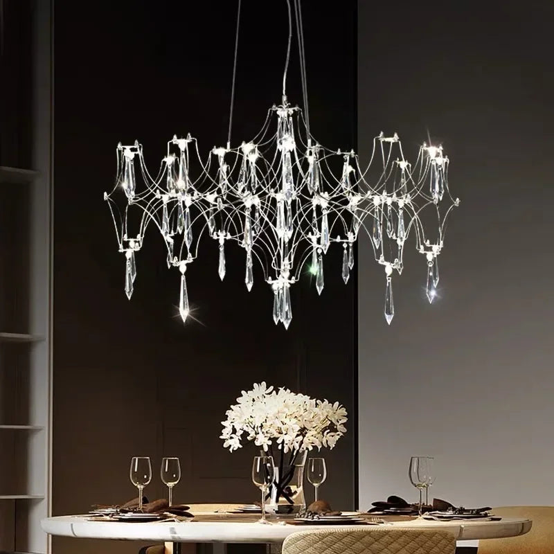 Afralia™ Crystal Chandelier: Luxury Modern Starry Ceiling Light for Living Room, Bedroom, Restaurant