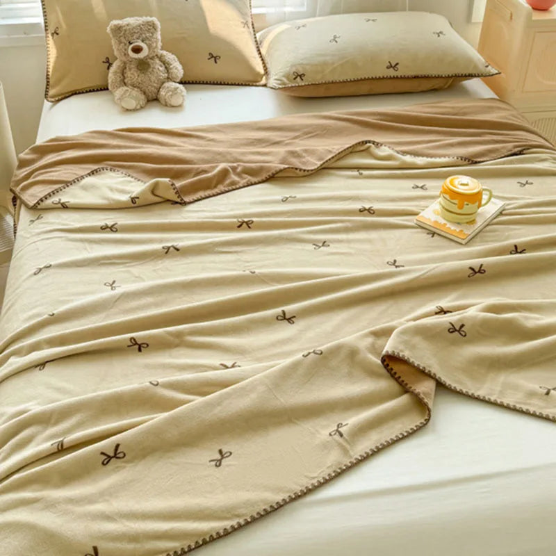 Afralia™ Cozy Coral Fleece Blanket: Perfect for Dorm, Home, or Sofa