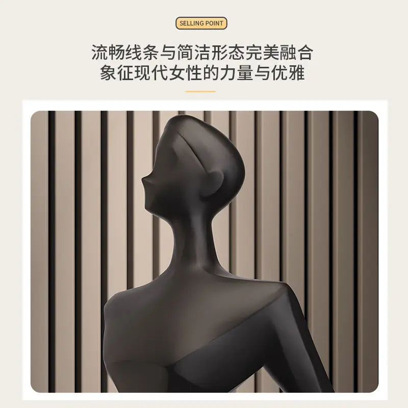 Afralia™ Abstract Figure Art Sculpture: Luxury Living Room Decor & Housewarming Craft