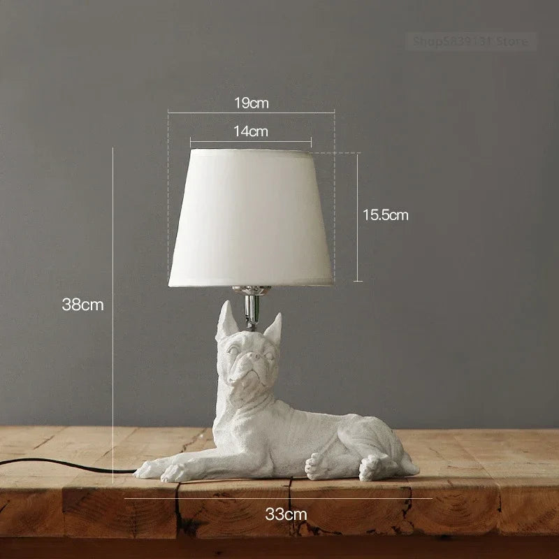 Afralia™ Nordic Puppy LED Table Lamp, Modern Decorative Bedroom Light Fixture