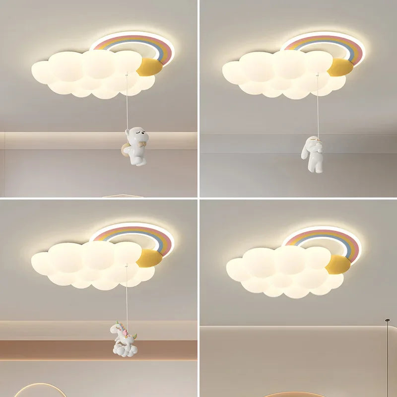 Afralia™ Nordic Cloud Child Ceiling Light: Stylish Chandelier for Girl Bedroom & Nursery