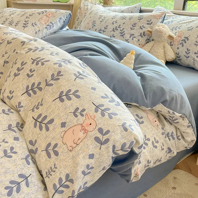 Afralia™ Cozy Cotton Bedding Set: 160X210cm Quilt Cover for Adults, Warm & Soft Duvet Cover