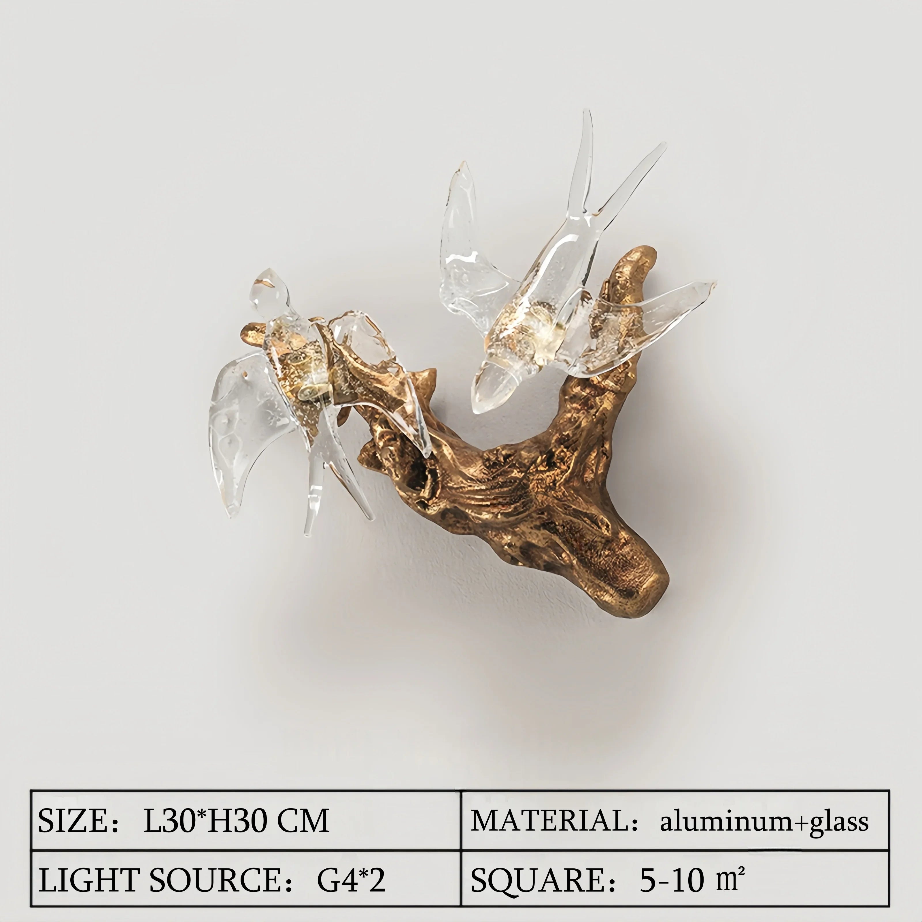 Afralia™ Swallow Branch Chandelier: Luxury Dining Room Living Room Designer Pendant Lamp