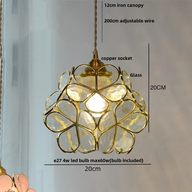 Afralia™ Glass Copper LED Pendant Lamp | Nordic Modern Luxury Hanging Light