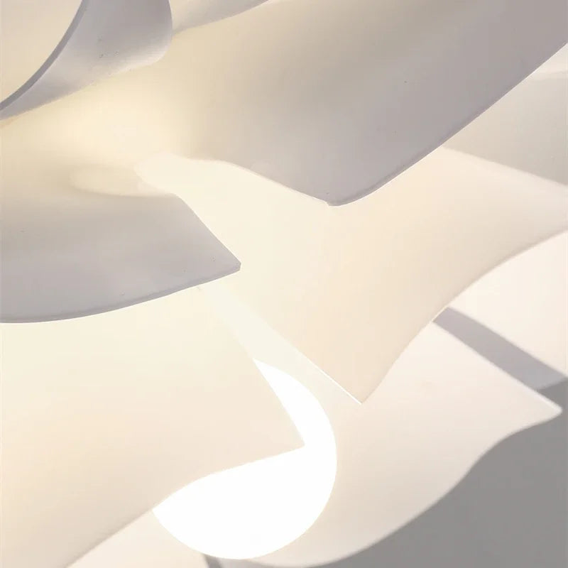 Afralia™ Acrylic Flower Pendant Chandelier: Nordic Design LED Hanging Fixture for Elegant Decor