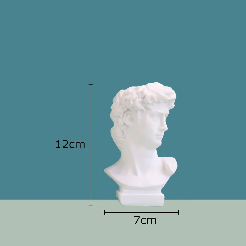 Afralia™ David Portrait Resin Sculpture Modern Desk Ornaments and Home Decor