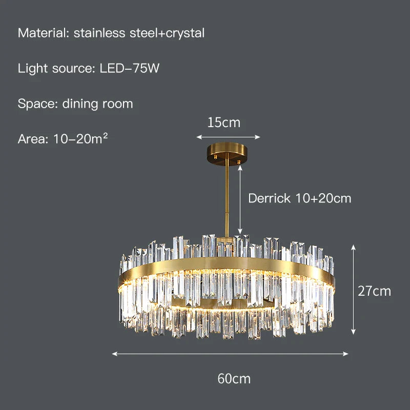 Afralia™ Luxury Crystal Ceiling Chandelier: Modern Nordic Design for Living & Dining Rooms