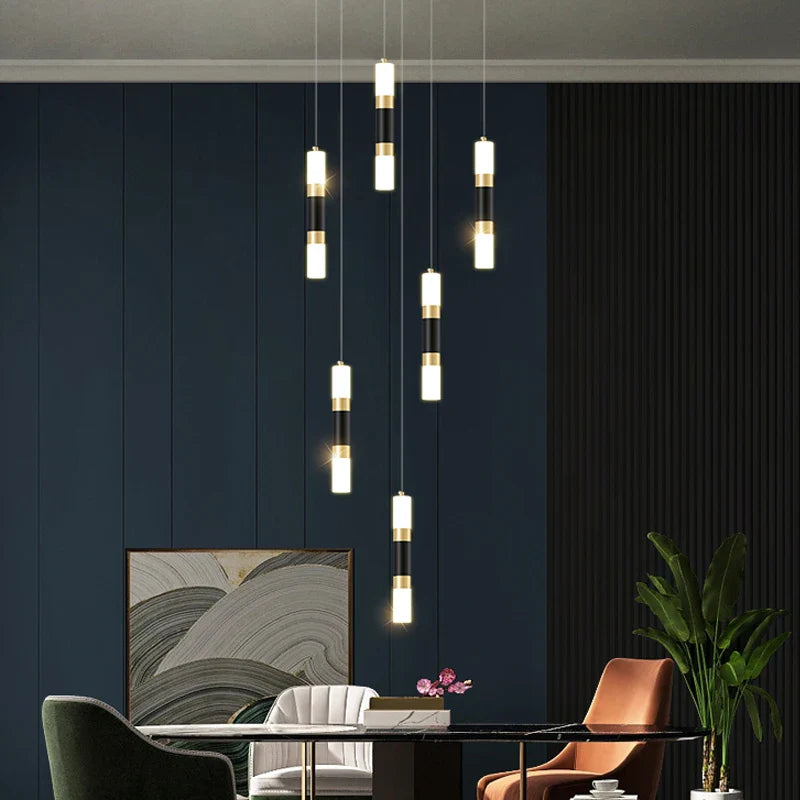 Afralia™ Nordic LED Ceiling Chandelier for Home Decor - Modern Lighting Fixture for Living Room