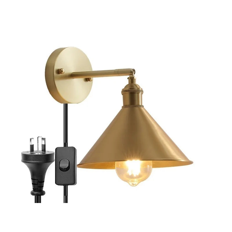 Afralia™ Nordic Copper LED Wall Sconce for Home Decor and Indoor Lighting
