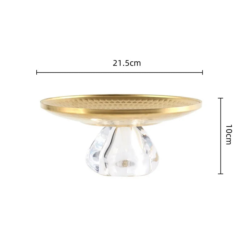 Afralia™ Metal Storage Tray Round: Desktop Organizer, Fruit Platter, Candy Bowl, Jewelry Dish