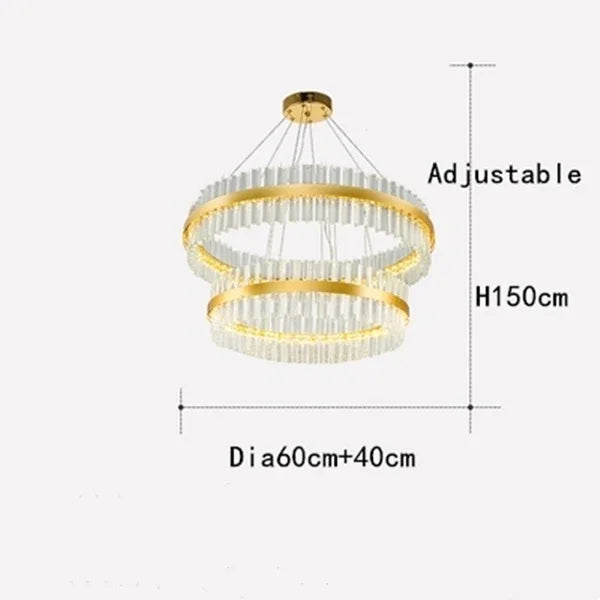 Afralia™ Crystal LED Ring Chandelier: Modern Home Lighting Fixture