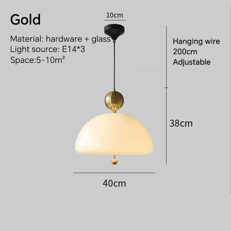 Afralia™ Glass Pendant Light Medieval French Bauhaus Retro Post-modern Hanging Lamp