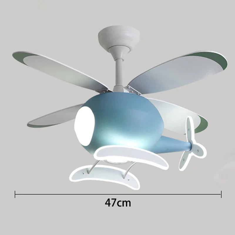 Afralia™ LED Ceiling Fan Lights for Modern Kids' Bedroom and Dining Room