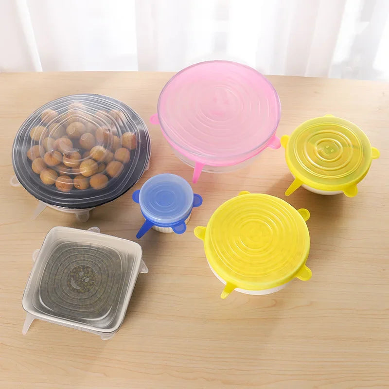 Afralia™ Silicone Stretch Lids: Reusable, Airtight Food Covers for Keeping Freshness