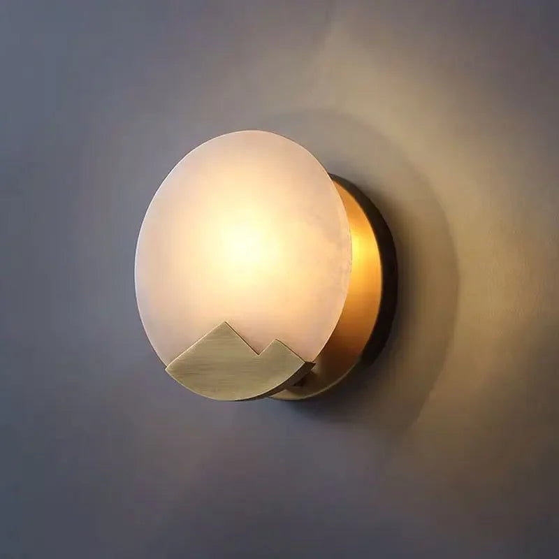 Afralia™ Nordic Copper Marble Wall Lamp: Minimalist, Creative, and Elegant for Bedroom, Living Room