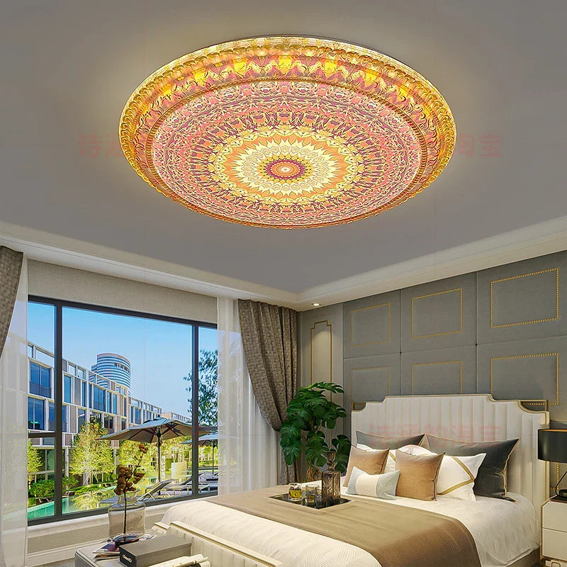 Afralia™ Bohemian Romantic Art Decor Ceiling Lamp 50cm for Living Room and Bedroom