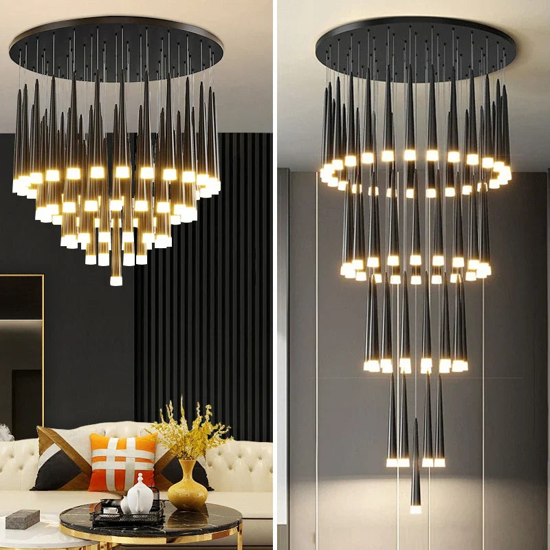 Afralia™ Modern Loft Chandelier LED Ceiling Light for Living Room Hallway