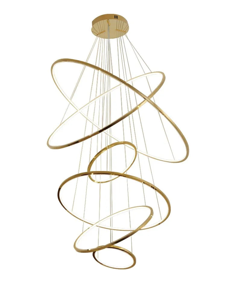 Afralia™ Stainless Steel Ring Pendant Light Modern Minimalist Chandelier