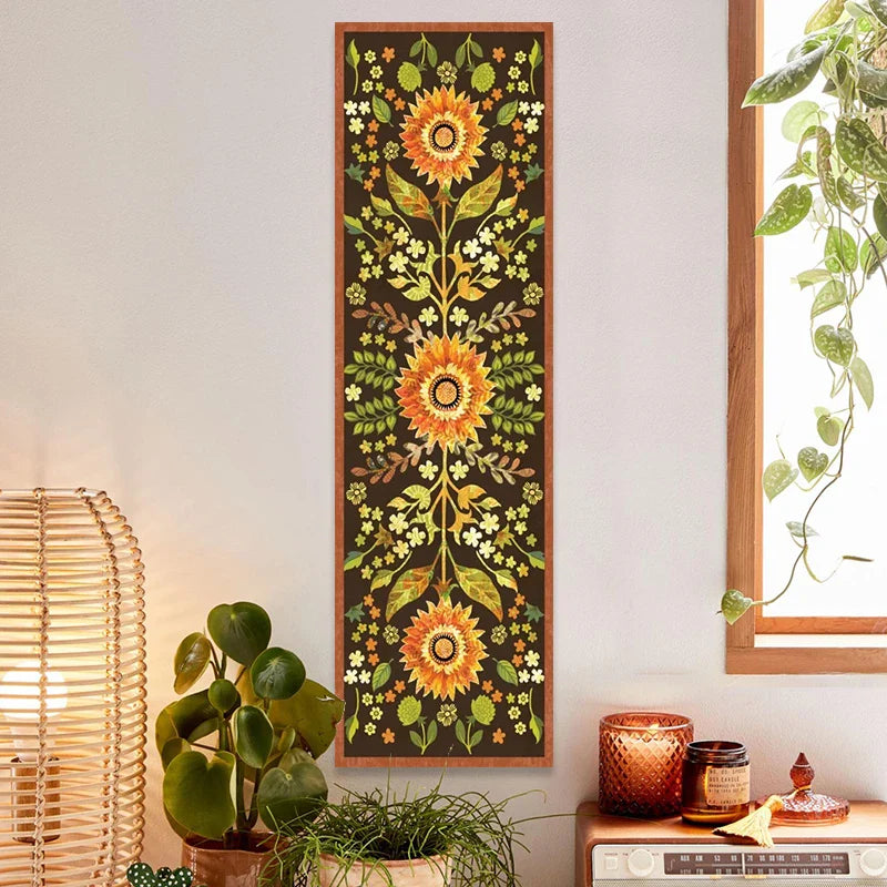 Afralia™ Sunflower Boho Tapestry Wall Hanging - Floral Psychedelic Home Decor Art Print