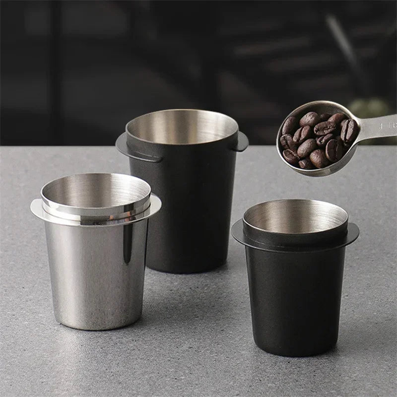 Afralia™ Stainless Steel Coffee Dosing Cup for Espresso Machine - 51/53/58mm - Coffeeware