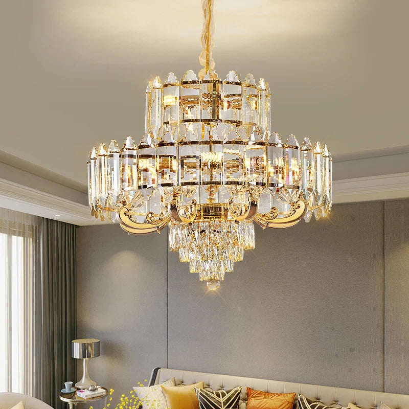 Afralia™ Crystal Chandelier: American Luxury LED Pendant for Living Room, Dining Room, and Bedroom