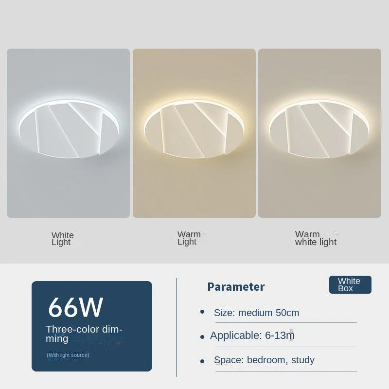 Afralia™ Modern Round LED Ceiling Lamp for Bedroom Living Room Dining Study