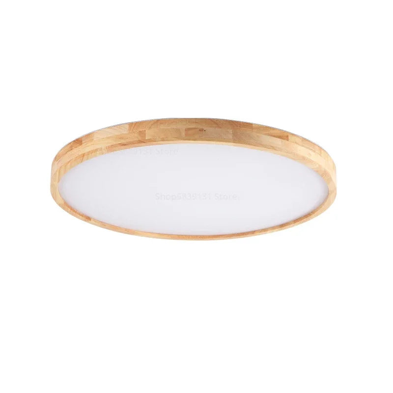 Afralia™ Modern Wood Art LED Ceiling Lights Ultra-thin Kitchen Hall Decoration Lighting
