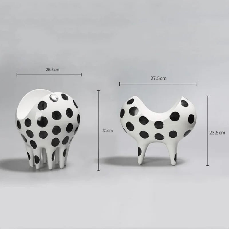 Afralia™ Polka Dot High-legged Pallet Desktop Storage Container