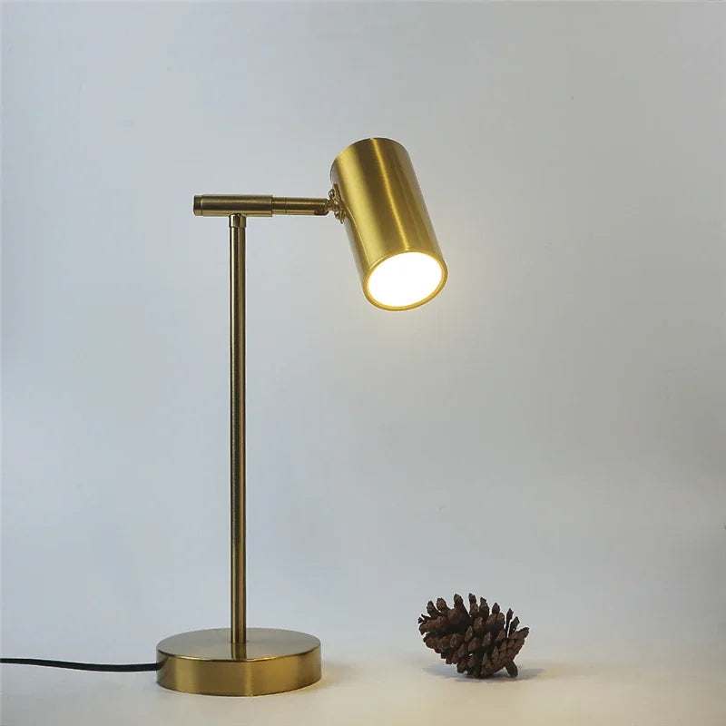 Afralia™ Golden Table Lamp for Study and Reading, Modern Nordic Bedroom Decor Lighting