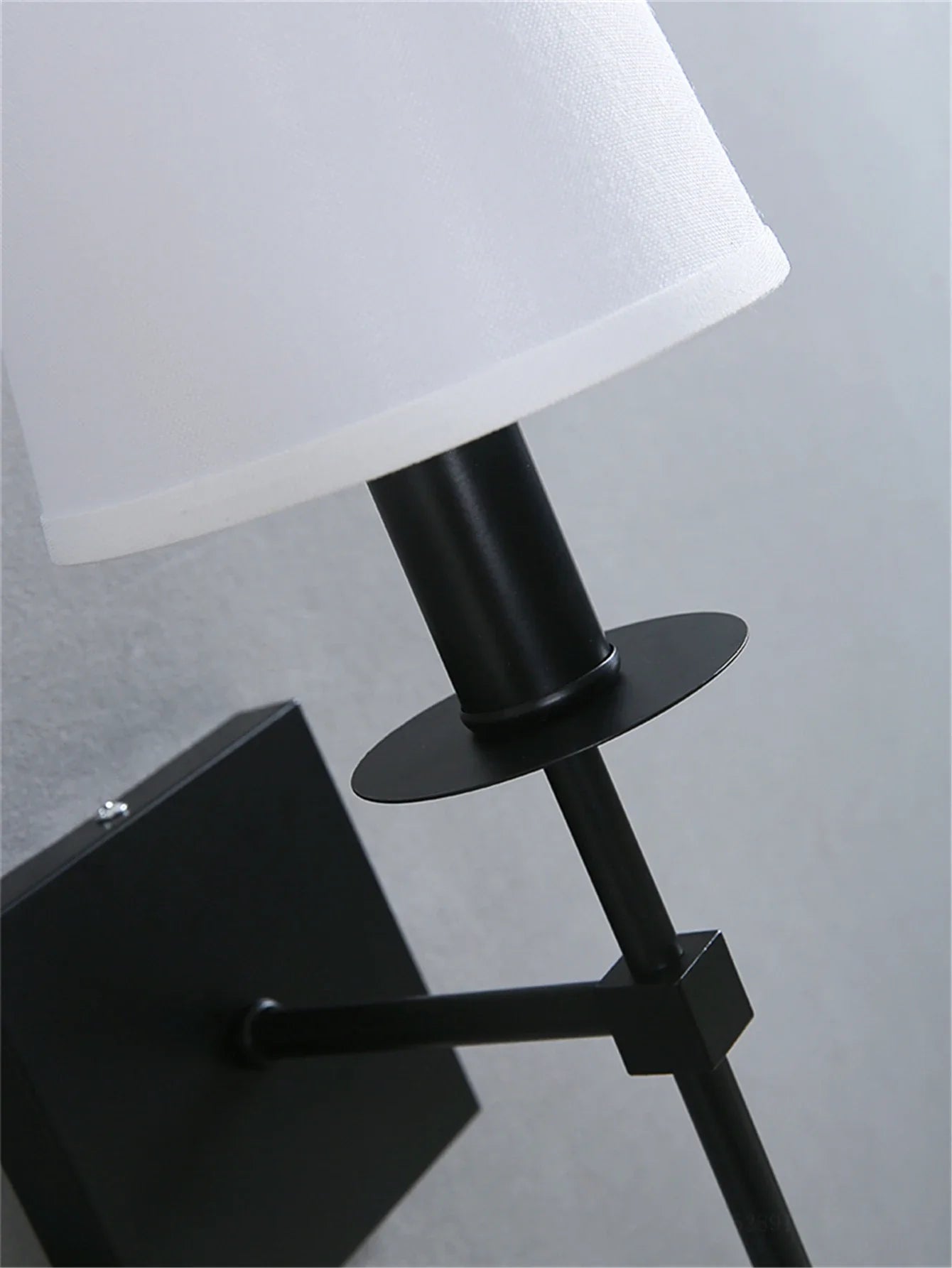 Afralia™ Rustic Industrial Wall Sconce with Textile Shade and LED Lights