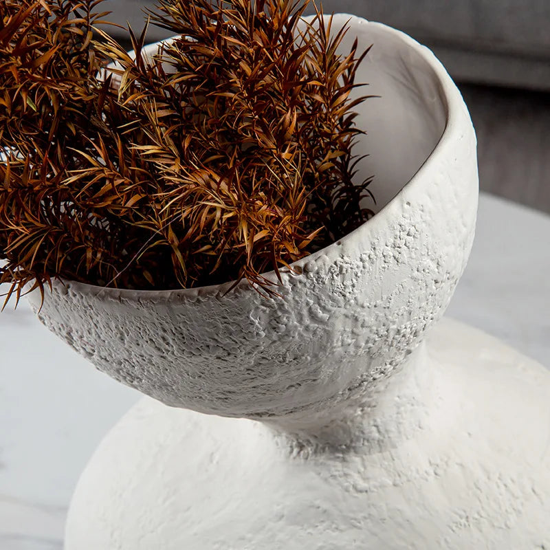 Afralia™ Geometric Abstract Ceramic Vase Skew Furnishing Articles Room Decoration Accessories