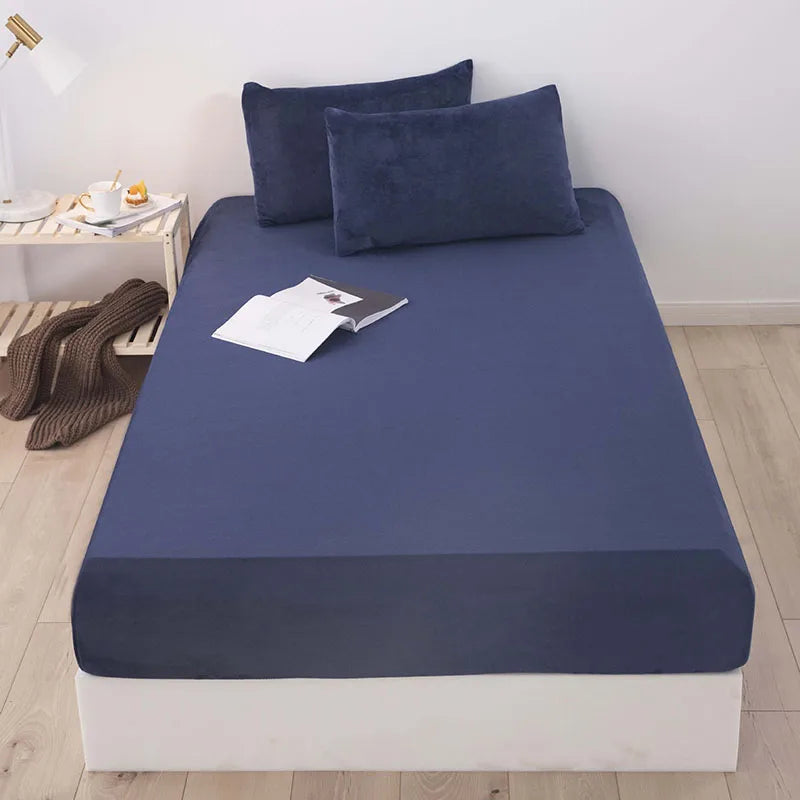 Afralia™ Milk Velvet Single Bed Fitted Sheet: High-Quality Adult Mattress Protector
