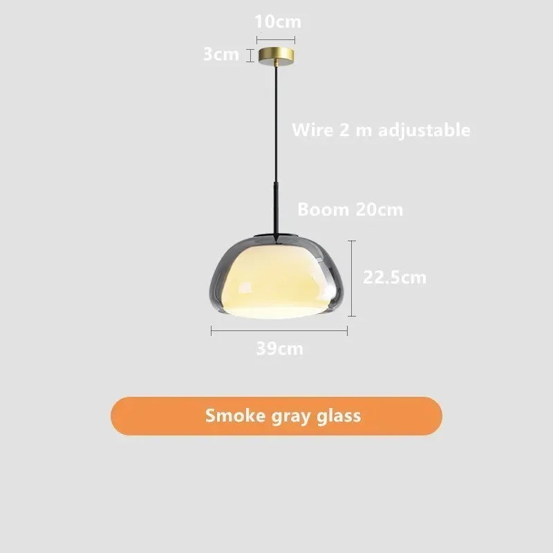 Afralia™ Glass Jelly Pendant Lamp: Minimalist Luxury Design for Home Living Room Bedroom