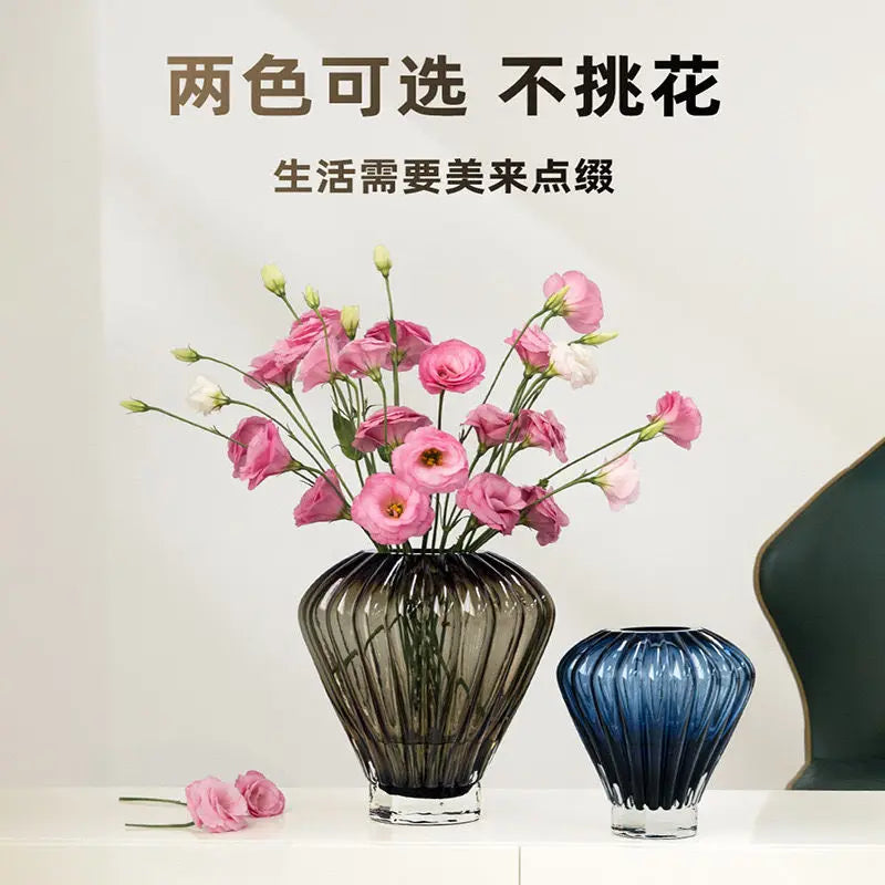 Afralia™ Blue Hot Air Balloon Vase, Lily Flower Arrangement Home Decoration