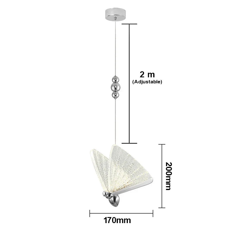 Afralia™ Butterfly LED Pendant Lights Chandelier for Indoor Living and Dining Room Lighting