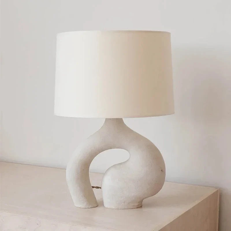 Afralia™ Nordic Cloth Art Table Lamp for Living Room Bedroom Study
