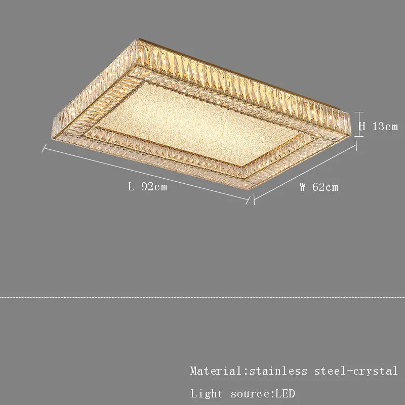 Afralia™ Luxury Crystal Ceiling Light Gold 2025