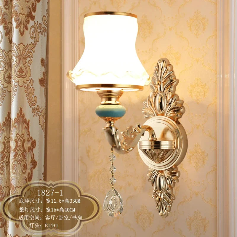 Afralia™ Crystal Wall Sconce Bedroom Lamp Indoor Modern Lighting Europen Style
