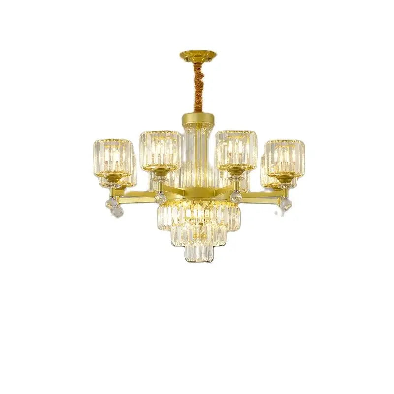 Afralia™ Crystal Chandelier: Elegant Light Luxury Villa Bedroom Living Room Lamp