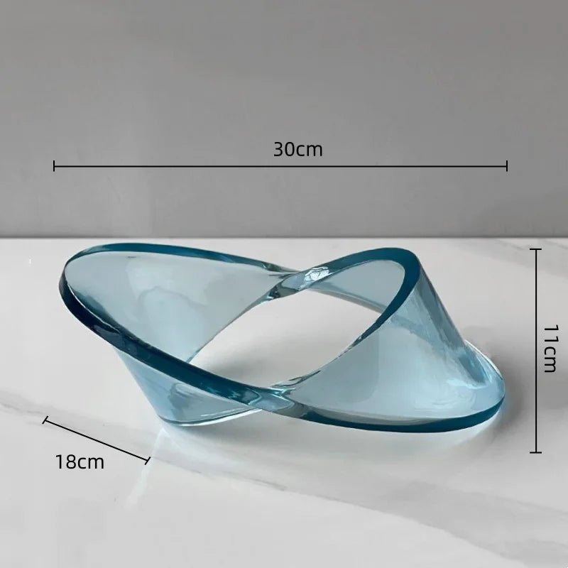 Afralia™ UFO Geometric Acrylic Decorative Item - Abstract Handicrafts Figurine