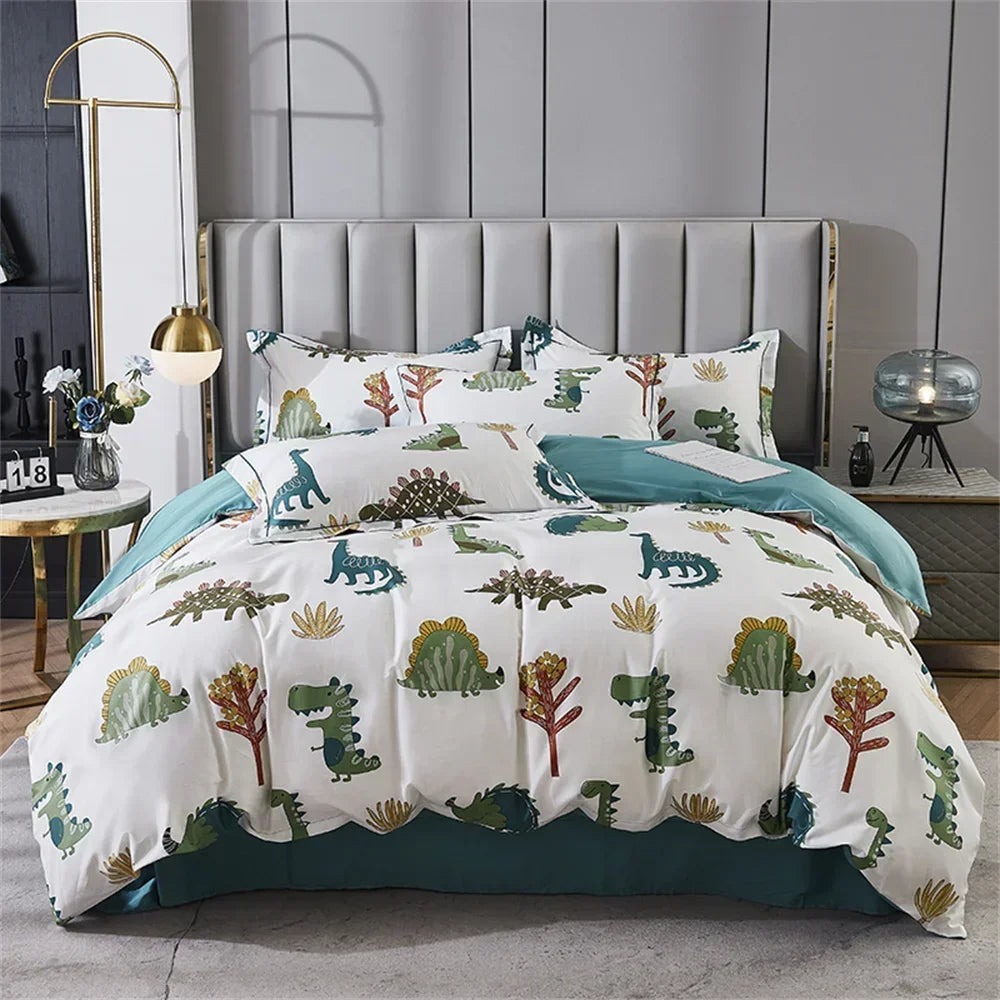 Afralia™ 600TC Egyptian Cotton Queen King Bedding Set Duvet Cover Bed Linens